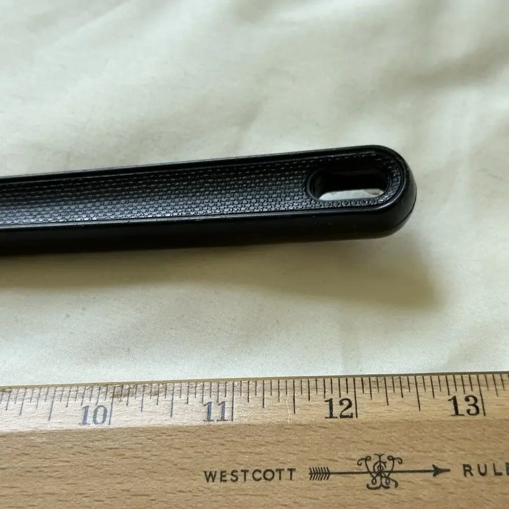 Ekco Spatula Keyhole Slotted Chromium Black Plastic Handle 12.5